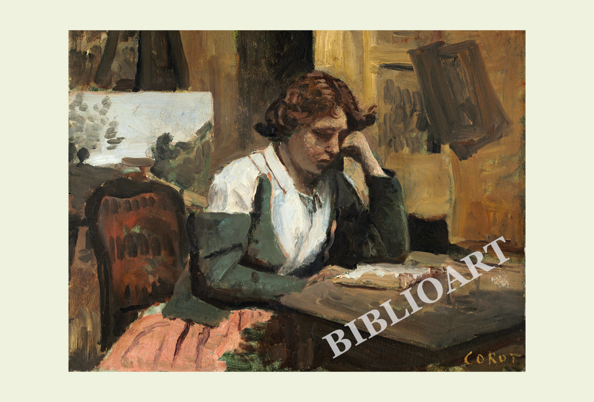 ruI|-R[-Woman Seated Before an Easel, a Mandolin in her Hand