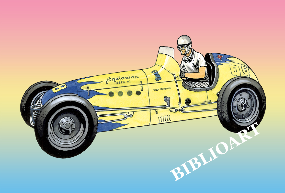 ビブリオポリ-レーシングカーのイラスト