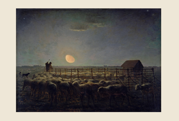 ビブリオポリ-ミレー-月明かりの羊小屋