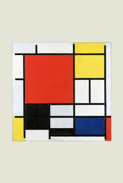 ruI|-hA-Composition with Red, Yellow, Blue, and Black