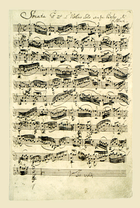 バッハ自筆譜−無伴奏ヴァイオリン