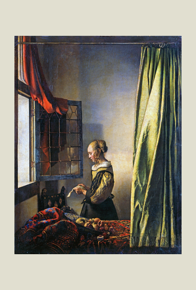 ビブリオポリ-フェルメール-Girl reading a Letter at an Open Window