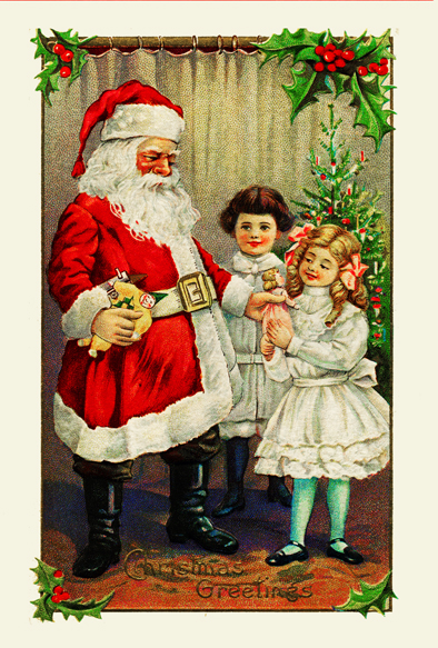 ビブリオポリ-クリスマスカード-子供と動物